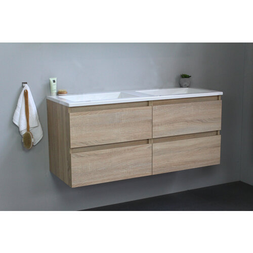 Solidline badkamermeubelset | 120cm | Keramiek | Wit | 0 | Eiken | Zonder spiegel | Geassembleerd Solidline Solidline badkamermeubelset | 120cm | Keramiek | Wit | 0 | Eiken | Zonder spiegel | Geassembleerd