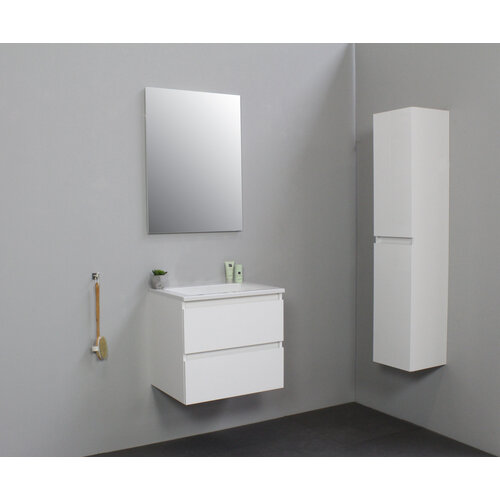 Solidline badkamermeubelset | 60cm | Acryl | Wit | 2 | Hoogglans wit | Standaard spiegel | Bouwpakket Solidline Solidline badkamermeubelset | 60cm | Acryl | Wit | 2 | Hoogglans wit | Standaard spiegel | Bouwpakket