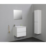 Solidline badkamermeubelset | 60cm | Acryl | Wit | 2 | Hoogglans wit | Spiegel met LED verlichting | Bouwpakket Solidline Solidline badkamermeubelset | 60cm | Acryl | Wit | 2 | Hoogglans wit | Spiegel met LED verlichting | Bouwpakket