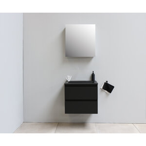 Solidline Solidline badkamermeubelset | 60cm | Keramiek | Mat zwart | 0 | Mat zwart | Met spiegelkast | Geassembleerd Solidline badkamermeubelset | 60cm | Keramiek | Mat zwart | 0 | Mat zwart | Met spiegelkast | Geassembleerd