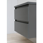 Solidline badkamermeubelset | 60cm | Keramiek | Mat zwart | 2 | Mat antraciet | Met spiegelkast | Bouwpakket Solidline Solidline badkamermeubelset | 60cm | Keramiek | Mat zwart | 2 | Mat antraciet | Met spiegelkast | Bouwpakket