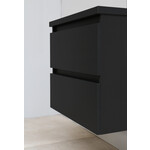 Solidline badkamermeubelset | 60cm | Keramiek | Mat zwart | 2 | Mat zwart | Zonder spiegel | Geassembleerd Solidline Solidline badkamermeubelset | 60cm | Keramiek | Mat zwart | 2 | Mat zwart | Zonder spiegel | Geassembleerd