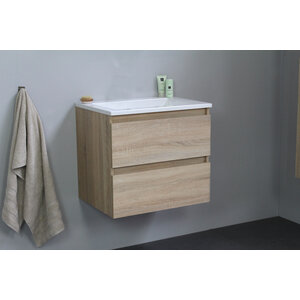 Solidline Solidline badkamermeubelset | 60cm | Keramiek | Wit | 0 | Eiken | Zonder spiegel | Bouwpakket Solidline badkamermeubelset | 60cm | Keramiek | Wit | 0 | Eiken | Zonder spiegel | Bouwpakket