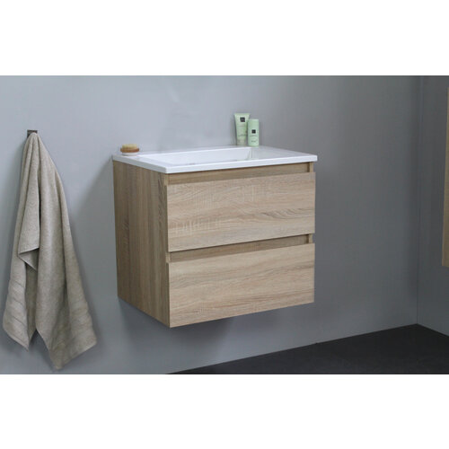 Solidline badkamermeubelset | 60cm | Keramiek | Wit | 0 | Eiken | Zonder spiegel | Bouwpakket Solidline Solidline badkamermeubelset | 60cm | Keramiek | Wit | 0 | Eiken | Zonder spiegel | Bouwpakket