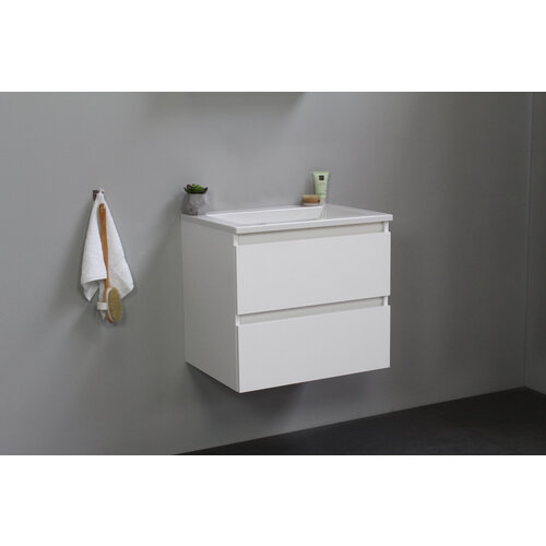 Solidline badkamermeubelset | 60cm | Keramiek | Wit | 2 | Hoogglans wit | Zonder spiegel | Bouwpakket Solidline Solidline badkamermeubelset | 60cm | Keramiek | Wit | 2 | Hoogglans wit | Zonder spiegel | Bouwpakket