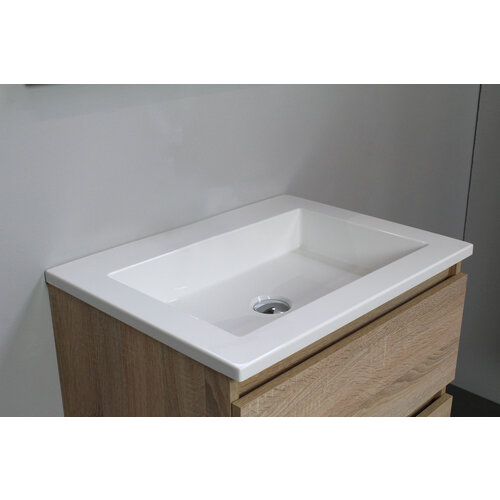 Solidline badkamermeubelset | 60cm | Keramiek | Wit | 2 | Eiken | Zonder spiegel | Geassembleerd Solidline Solidline badkamermeubelset | 60cm | Keramiek | Wit | 2 | Eiken | Zonder spiegel | Geassembleerd