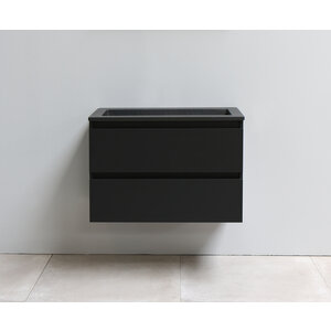 Solidline Solidline badkamermeubelset | 80cm | Acryl | Mat zwart | 2 | Mat zwart | Zonder spiegel | Bouwpakket Solidline badkamermeubelset | 80cm | Acryl | Mat zwart | 2 | Mat zwart | Zonder spiegel | Bouwpakket