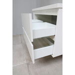 Solidline Solidline badkamermeubelset | 80cm | Keramiek | Mat zwart | 0 | Hoogglans wit | Zonder spiegel | Bouwpakket