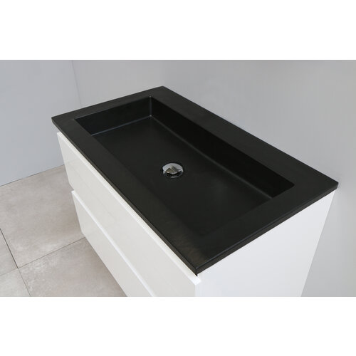 Solidline badkamermeubelset | 80cm | Keramiek | Mat zwart | 0 | Hoogglans wit | Spiegel met LED verlichting | Bouwpakket Solidline Solidline badkamermeubelset | 80cm | Keramiek | Mat zwart | 0 | Hoogglans wit | Spiegel met LED verlichting | Bouwpakket