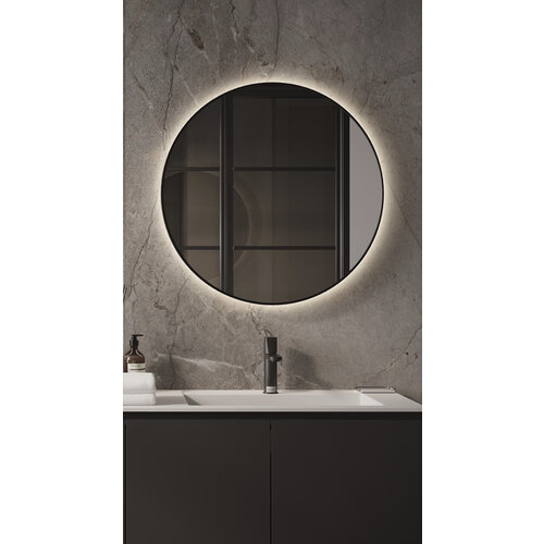 Martens & Meijer Martens & Meijer Toronto spiegel 100 cm - LED verlichting rondom, mat zwart