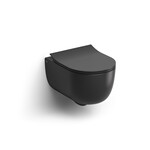 Hammock randloos wandtoilet | 49cm | Mat zwart | Dunne zitting Clou Hammock randloos wandtoilet | 49cm | Mat zwart | Dunne zitting