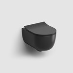Hammock randloos wandtoilet | 49cm | Mat zwart | Dunne zitting Clou Hammock randloos wandtoilet | 49cm | Mat zwart | Dunne zitting