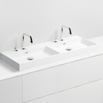 Wash Me dubbele wastafel 110cm, zonder plug, aluite Clou Wash Me dubbele wastafel 110cm, zonder plug, aluite