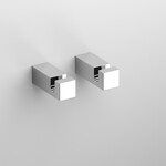 Quadria set à 2 kledinghaken 4cm, chroom Clou Quadria set à 2 kledinghaken 4cm, chroom