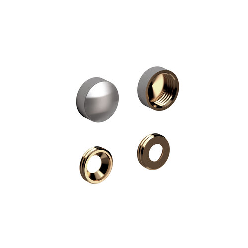 Clou Fold schroef afdekkapjes (set van 2) | Geborsteld RVS