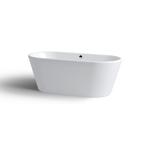 InBe vrijstaand ligbad, ovaal, met stop/go plug, wit acryl Clou InBe vrijstaand ligbad, ovaal, met stop/go plug, wit acryl