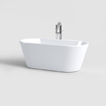 InBe vrijstaand ligbad, ovaal, met stop/go plug, wit acryl Clou InBe vrijstaand ligbad, ovaal, met stop/go plug, wit acryl