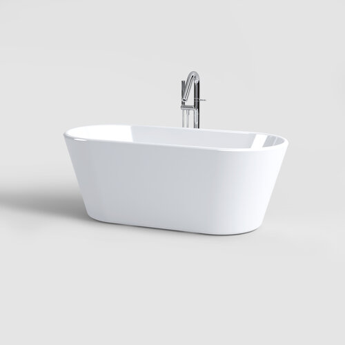 InBe vrijstaand ligbad, ovaal, met stop/go plug, wit acryl Clou InBe vrijstaand ligbad, ovaal, met stop/go plug, wit acryl