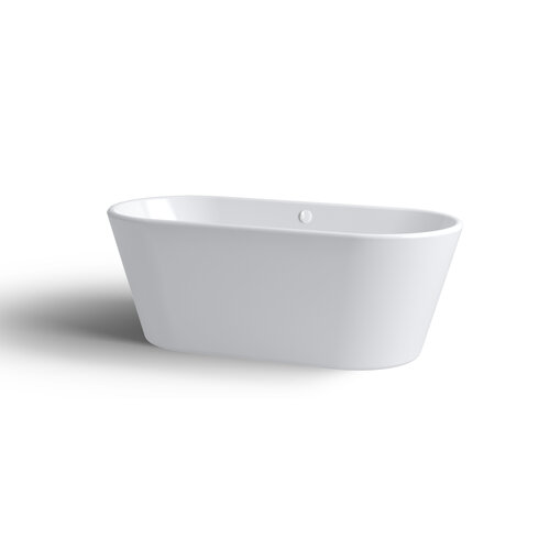 InBe vrijst. ligbad, ovaal, met stop/go plug wit, wit acryl Clou InBe vrijst. ligbad, ovaal, met stop/go plug wit, wit acryl