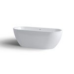 InBe vrijstaand ligbad, ovaal met stop/go plug, wit acryl Clou InBe vrijstaand ligbad, ovaal met stop/go plug, wit acryl