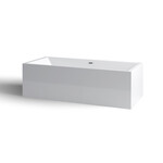 InBe vrijstaand ligbad, rechthoekig, met sifon, wit acryl Clou InBe vrijstaand ligbad, rechthoekig, met sifon, wit acryl