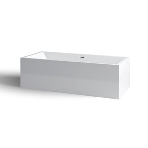 Clou InBe vrijstaand ligbad, rechthoekig, met sifon, wit acryl InBe vrijstaand ligbad, rechthoekig, met sifon, wit acryl