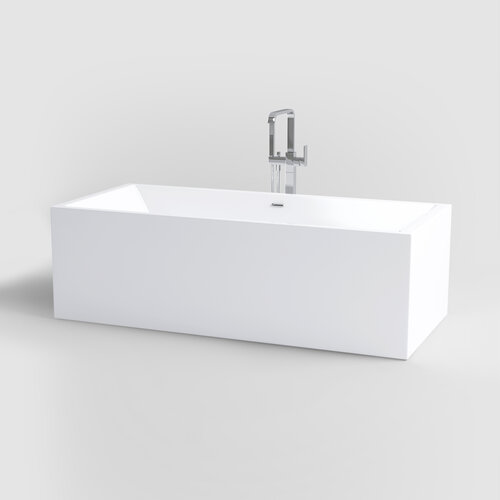 InBe vrijstaand ligbad, rechthoekig, met sifon, wit acryl Clou InBe vrijstaand ligbad, rechthoekig, met sifon, wit acryl