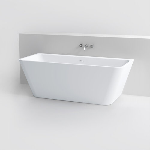 InBe ligbad, wandmodel, met stop/go plug wit, wit acryl Clou InBe ligbad, wandmodel, met stop/go plug wit, wit acryl