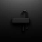 InBe design hoekstopkraan type 1, rond, mat zwart Clou InBe design hoekstopkraan type 1, rond, mat zwart