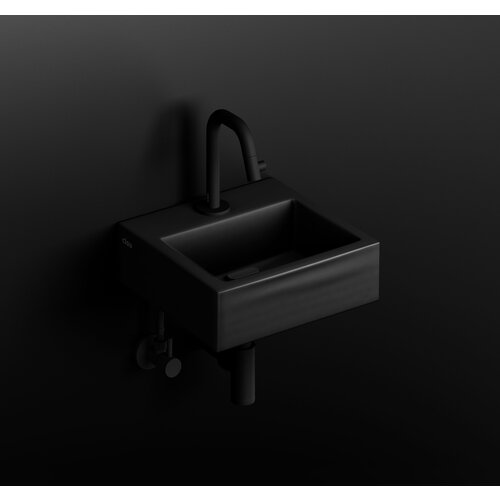 InBe design hoekstopkraan type 1, rond, mat zwart Clou InBe design hoekstopkraan type 1, rond, mat zwart