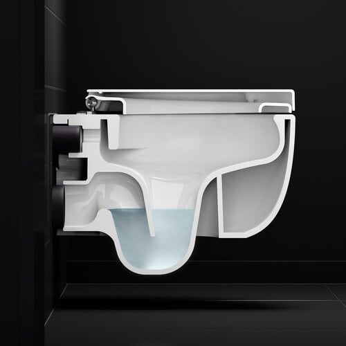 Clou Hammock randloos wandtoilet (set) | 49cm | Glans wit | Standaard zitting