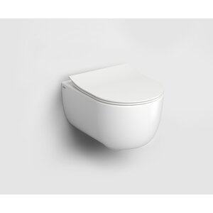 Clou Hammock randloos wandtoilet (set) | 49cm | Mat wit | Dunne zitting Hammock randloos wandtoilet (set) | 49cm | Mat wit | Dunne zitting