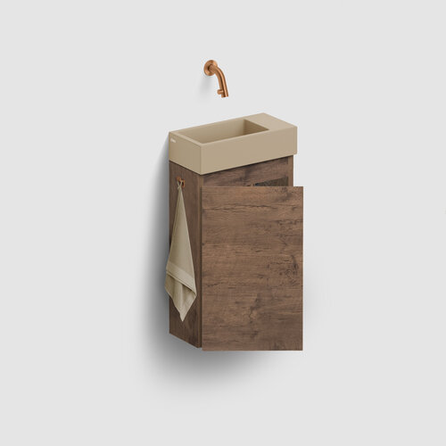 Clou InBe fonteinonderk. t.b.v. Flush 3, donker eiken, links