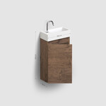 Clou InBe fonteinonderk. t.b.v. Flush 3, donker eiken, links