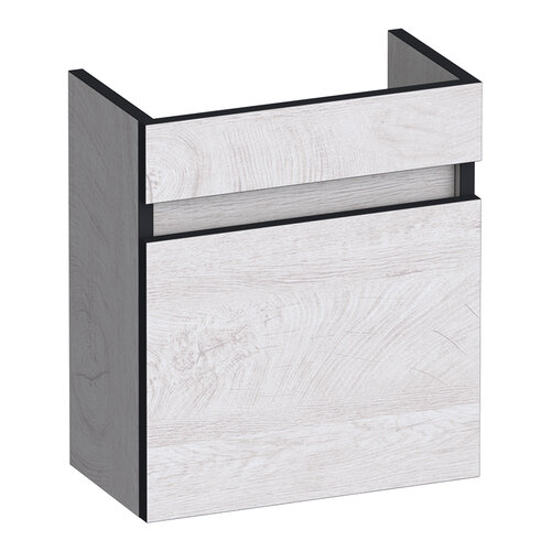 Brauer Joy Edge fonteinkast 40 met 1 deur greeploos | Forest Seashell | Rechts Brauer Brauer Joy Edge fonteinkast 40 met 1 deur greeploos | Forest Seashell | Rechts