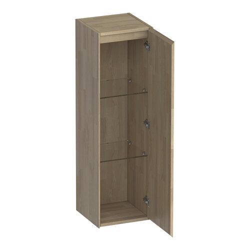 Brauer Inspire hoge kast 120 met 1 deur greeploos | Eiken grijs | Rechts Brauer Brauer Inspire hoge kast 120 met 1 deur greeploos | Eiken grijs | Rechts