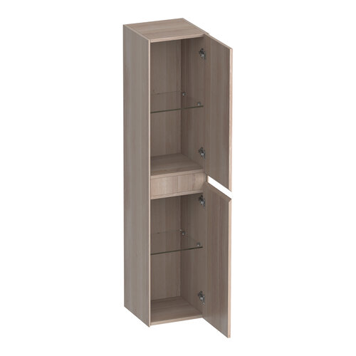 Brauer Inspire hoge kast 160 met 2 deuren greeploos | Eiken wit | Links en rechts Brauer Brauer Inspire hoge kast 160 met 2 deuren greeploos | Eiken wit | Links en rechts