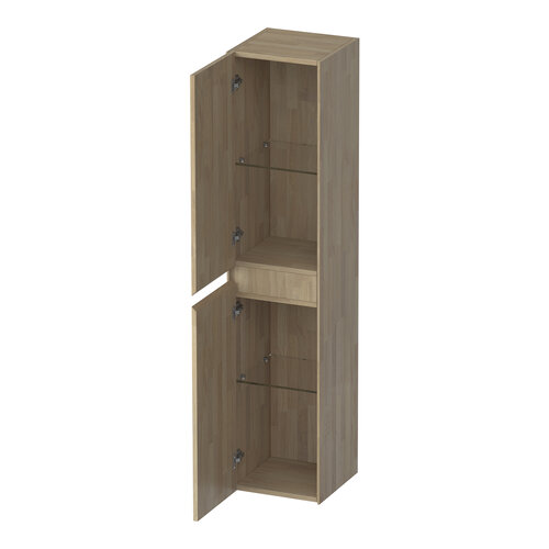 Brauer Inspire hoge kast 160 met 2 deuren greeploos | Eiken grijs | Links en rechts Brauer Brauer Inspire hoge kast 160 met 2 deuren greeploos | Eiken grijs | Links en rechts