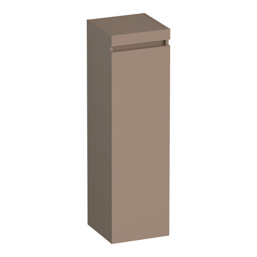 Brauer Joy hoge kast 120 met 1 deur greeploos | Mat mokka | Links Brauer Brauer Joy hoge kast 120 met 1 deur greeploos | Mat mokka | Links