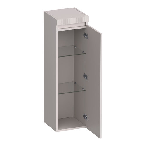 Brauer Brauer Joy Wavy hoge kast 120 met 1 deur greeploos | Mat zand | Rechts