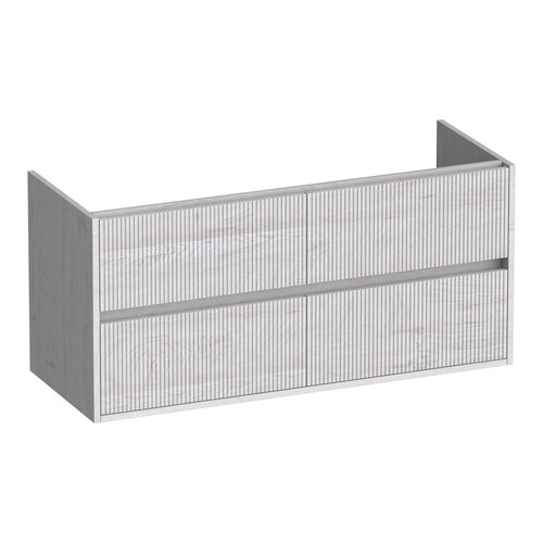 Brauer Adore Wavy onderkast 120 met 4 softclose lades greeploos en 2 sifon uitsparingen | Forest Seashell Brauer Brauer Adore Wavy onderkast 120 met 4 softclose lades greeploos en 2 sifon uitsparingen | Forest Seashell