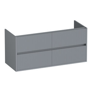 Brauer Brauer Adore Wavy onderkast 120 met 4 softclose lades greeploos en 2 sifon uitsparingen | Mat grijs Brauer Adore Wavy onderkast 120 met 4 softclose lades greeploos en 2 sifon uitsparingen | Mat grijs