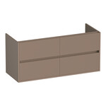 Brauer Adore Wavy onderkast 120 met 4 softclose lades greeploos en 2 sifon uitsparingen | Mat mokka Brauer Brauer Adore Wavy onderkast 120 met 4 softclose lades greeploos en 2 sifon uitsparingen | Mat mokka