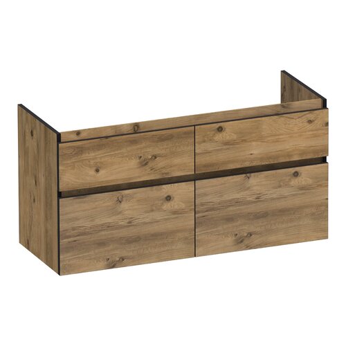 Brauer Delight Edge onderkast 120 met 4 softclose lades greeploos en 2 sifon uitsparingen | Chateau Brauer Brauer Delight Edge onderkast 120 met 4 softclose lades greeploos en 2 sifon uitsparingen | Chateau