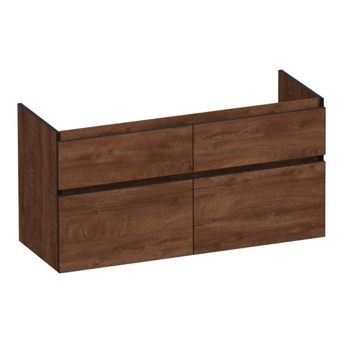 Brauer Delight Edge onderkast 120 met 4 softclose lades greeploos en 2 sifon uitsparingen | Forest Cacao Brauer Brauer Delight Edge onderkast 120 met 4 softclose lades greeploos en 2 sifon uitsparingen | Forest Cacao