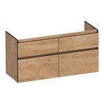 Brauer Delight Edge onderkast 120 met 4 softclose lades greeploos en 2 sifon uitsparingen | Forest Tan Brauer Brauer Delight Edge onderkast 120 met 4 softclose lades greeploos en 2 sifon uitsparingen | Forest Tan