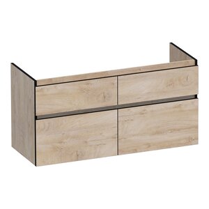 Brauer Brauer Delight Edge onderkast 120 met 4 softclose lades greeploos en 2 sifon uitsparingen | Forest Wheat Brauer Delight Edge onderkast 120 met 4 softclose lades greeploos en 2 sifon uitsparingen | Forest Wheat