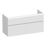 Brauer Delight onderkast 120 met 4 softclose lades greeploos en 2 sifon uitsparingen | Mat wit Brauer Brauer Delight onderkast 120 met 4 softclose lades greeploos en 2 sifon uitsparingen | Mat wit