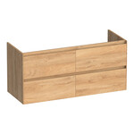 Brauer Brauer Inspire onderkast 120 met 4 softclose lades greeploos en 2 sifon uitsparingen | Forest Tan