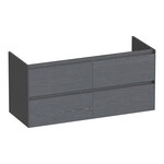 Brauer Brauer Inspire onderkast 120 met 4 softclose lades greeploos en 2 sifon uitsparingen | Timber Grey